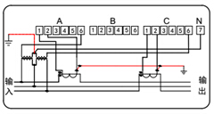三相三線監(jiān)測終端接線圖